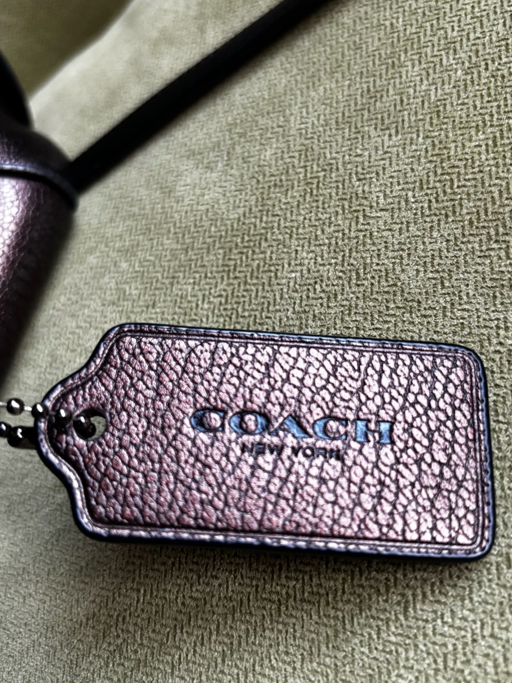 Coach Metallic Brown Pebbled Leather Satchel - Picture 4 of 12